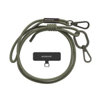 SwitchEasy MagEasy Strap Card with Detachable Neckstrap and Phone Lanyard - 6mm Strap - Army Green-No need to compromise between form and function