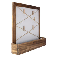 kieragrace Muskoka Irwin Shelf with Corkboard - Walnut, 20" x 19"-Large corkboard shelf, 20” by 19” by 3.5”