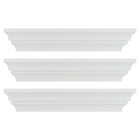 kieragrace Madison Contoured Wall Ledge & Shelf, 16", White, 3 Pack-Decorative wall ledge and wall shelf
