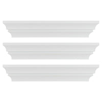 kieragrace Madison Contoured Wall Ledge & Shelf, 16", White, 3 Pack-Decorative wall ledge and wall shelf