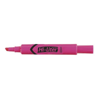 Avery Hi-Liter Chisel Tip Highlighters - Pink - 12 Pack-Molded chisel tip won't fray or mush