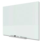 Quartet InvisaMount Magnetic Glass Dry-Erase Board - 50" x 28- White-Frameless design matches any office decor.