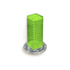 Azar Displays 12" x 4" x 4" 4-Sided Revolving Pegboard Counter Display, Green (700220-GRE)-Interlocking four-sided pegboard tower and stands on 9" diameter revolving clear plastic base