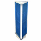 Azar Displays 60" x 16" 3-Sided Pegboard Floor Display, Blue (700450-BLU)-Sits on revolving base