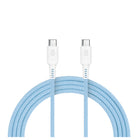 LOGiiX Vibrance Connect 100W USB-C to USB-C - Blue-Colourful & durable 1.5m cable to fast charge USB-C devices up to 100W