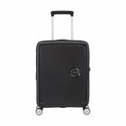 American Tourister Curio Spinner Carry-on Luggage - Bass Black-Dual Spinner wheels make it easy to navigate narrow airplane aisles as well as over a variety of surfaces