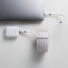 CJ Tech - Câble de recharge Lightning MFI avec gestion de câbles magnétiques 6 pi - Blanc-Idéal pour une utilisation à la maison, en voiture ou au bureau pour garder les câbles bien en place et bien rangés