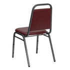 Flash Furniture HERCULES Series Trapezoidal Back Stacking Banquet Chairs with Burgundy Vinyl & Silver Vein Frame - 4 Pack-Trapezoidal Back Design