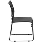 Flash Furniture HERCULES Series Black Sled Base Stack Chair with Air-Vent Back-Stacks up to 5 Chairs High