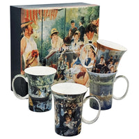 McIntosh Renoir Mugs with Gift Box - 4 Pack - 11oz-This beautiful mug set is perfect for everyday use, whether at home, on the zoom call, or work