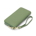 Champs RFID Zip-Around Wallet -  Green-Zip pocket centre divider
