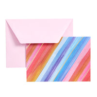 Mara-Mi Notecards - 3.5" x 5" - Stripes - 20 Pack-Blank notecards