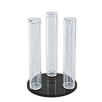 Azar Displays 12" x 2" 3 Pole Wrist Watch/Bracelet Vertical Counter Display (900069)-Bracelet poles that revolve on a 9" diameter black base