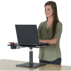 Victor Height Adjustable Laptop Stand with Cup Holder, Black (DC240B)-Sturdy stabilizing base prevents tipping