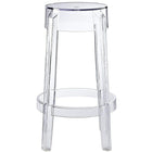 Nicer Furniture Charles Ghost Transparent Counter Stool-Fully Assembled