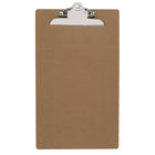 Staples Hardboard Clipboard - Legal Size - 9" x 16"-Sturdy brown masonite board provides a solid surface to make writing easy
