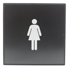 Headline Sign Premier WOMEN Restroom Sign - 8" H x 8" L - Black-Sign Message: "WOMEN"