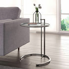 Nicer Furniture Eileen Style Glass End Table-Adjustable Height