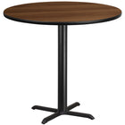 Flash Furniture – Table bistro ronde en stratifié de 42 po avec base de 33 x 33 po, noyer (XURD42WAT3333B)-Table d'hospitalité à hauteur de bar