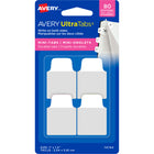 Avery Ultra Writable Mini Tabs - 1" x 1½" Repositionable Two Sided - White - 80 Pack-White