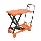 Kleton Hydraulic Scissor Lift Table - 330 lb/load - 27.5" L x 17.75" W - Orange (SP150US)-Orange steel frame
