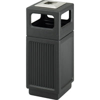 Safco Canmeleon Recessed-Panel Waste Receptacle, 57L Capacity-Striking, affordable fluted panel design