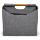 Truu Design Two-Compartment Magazine Holder - 12.2" x 11.6" - Grey-The storage basket measures 12.2"L x 6.9"W x 11.6"H in dimensions