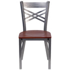 Flash Furniture - Chaise de restaurant en métal de la série HERCULES avec dossier en croix à enduit lustré-Chaise en métal