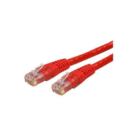 StarTech C6PATCH25RD 25' Cat 6 Molded Patch Cable, Red-Features RJ-45 Male connector on both sides to facilitate easy connectivity