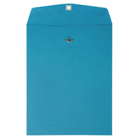JAM Paper 10 x 13 Open End Catalog Envelopes with Clasp Closure, Brite Hue Blue Recycled, 100 Pack (87493)-Blue
