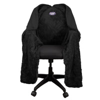 SnuggleBack Original Chair Blanket - Black-Attaches to any office chair