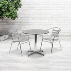 Flash Furniture – Table ronde de 31,5 po en aluminium avec base, intérieur/extérieur (TLH0523)-Patins Glisseurs en plastique