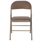 Flash Furniture HERCULES Series Double Braced Vinyl Folding Chairs - Beige - 4 Pack-Set of 4 Padded Metal Folding Chairs