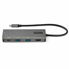 StarTech USB-C Multiport Adapter-USB Type-C multiport adapter with 10" (25cm) attached cable for extended reach to reduce port/connector strain on 2-in-1 devices like Surface Pro 7, iPad Pro & laptops on riser stands