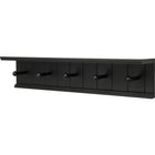 nexxt FN00400-0INT Kian Wall Shelf with 5 Pegs, 24" x 5", Black-Design: the floating shelf features elegant, farmhouse design that will not only be a functional piece but will bring your home decor to the next level