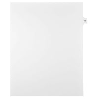 Mark Maker Legal Exhibit Index Tab White Single Tabs, 1/15th Cut, Letter Size, No Holes, Number 168, 25 Pack-White Single Tabs, 1/15th Cut