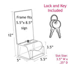 Azar Displays Medium Moulded Suggestion Box with Pocket, Lock and Key, White (206777)-Use as a contest entry box, drop box and lead box to collect sales leads and advertise contest prizes or rules