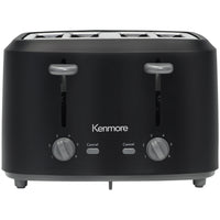 Kenmore 4-Slice Toaster with Dual Controls - Matte Black & Gray-4-slice capacity with dual controls