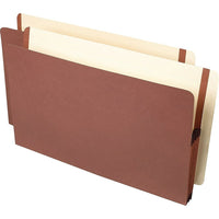 Pendaflex Premium Reinforced End Tab File Pockets - 3-1/2" Expansion - Legal Size - Redrope-Rip-proof gusset four times the strength of standard file pockets