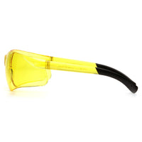 Pyramex – Lunettes de protection Mini Ztek, ambre, 24/paquet-Verre en polycarbonate résistant aux égratignures et branches aux extrémités noires