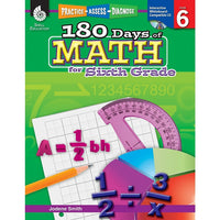 Shell Education 18 Days Of Math Workbook (SEP50802) - Grade 6-Ages 11 and grades 6th