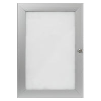 SECO Lockable Indoor/Outdoor Poster Frame Case - 24" W x 36" H - Silver-A lockable indoor or outdoor waterproof case to display posters, pictures, and notices - can be used indoors and outdoors
