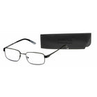Sportex +1.50 Blue Light Reading Glasses - Stainless Steel Frame-Contemporary rectangular unisex frame is made of durable, lightweight, and flexible stainless steel; comes in sport blue color