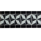 CTG Brands – Carreaux muraux autocollants à bordure motif étoile, 9,8 po x 12,4 po, gris/noir, paq./6-Ensemble: livré dans une boîte de 12 feuillets de carreaux muraux de bordure de qualité supérieure, adaptés aux surfaces lisses et propres