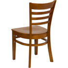 Flash Furniture HERCULES Series Ladder Back Cherry Wood Restaurant Chair - 2 Pack-Solid European Beech Hardwood Construction