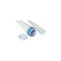 Erdie Twist n Pull Locking Mailing Tube - 2" x 26"-White Mailing Tube