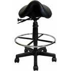 Nicer Furniture Backless Saddle Stool - Black-Drafting chair