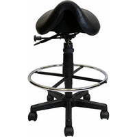 Nicer Furniture Backless Saddle Stool - Black-Drafting chair