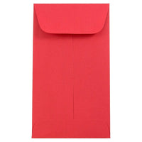 JAM Paper #6 Coin Envelopes, 3 3/8 x 6, Brite Hue Red Recycled, 500 Pack-Coin Envelopes