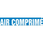 Self-Stick Vinyl Pipe Markers, Air Comprime, SAY919, 5 Pack-Colour - White on Blue